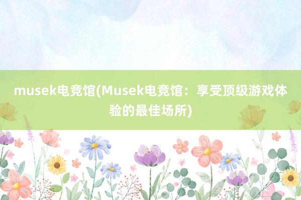 musek电竞馆(Musek电竞馆：享受顶级游戏体验的最佳场所)