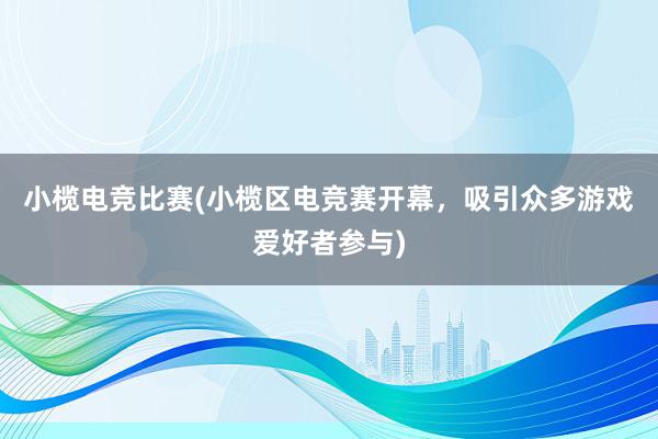 小榄电竞比赛(小榄区电竞赛开幕，吸引众多游戏爱好者参与)