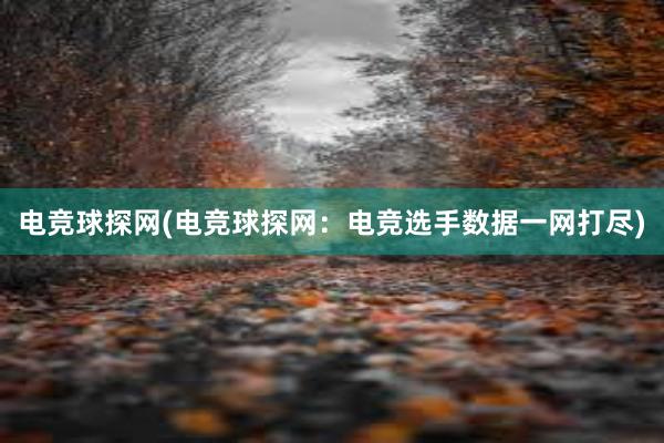 电竞球探网(电竞球探网：电竞选手数据一网打尽)