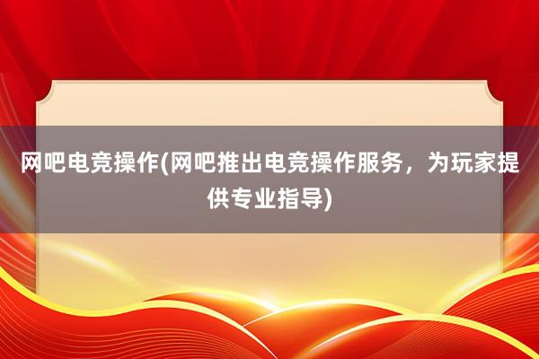 网吧电竞操作(网吧推出电竞操作服务，为玩家提供专业指导)