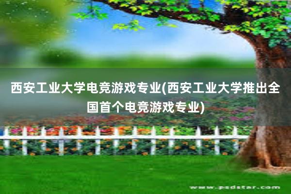 西安工业大学电竞游戏专业(西安工业大学推出全国首个电竞游戏专业)