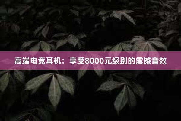 高端电竞耳机：享受8000元级别的震撼音效