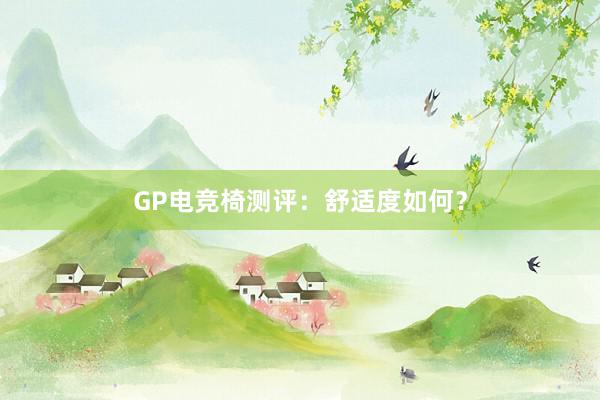 GP电竞椅测评：舒适度如何？