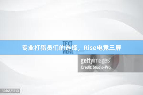 专业打猎员们的选择，Rise电竞三屏