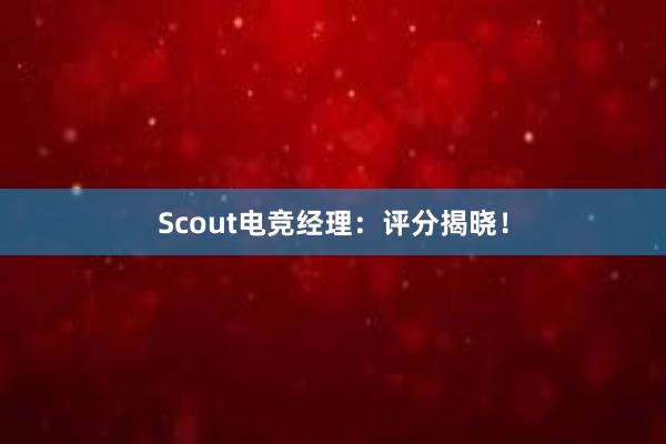 Scout电竞经理：评分揭晓！