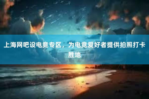 上海网吧设电竞专区，为电竞爱好者提供拍照打卡胜地