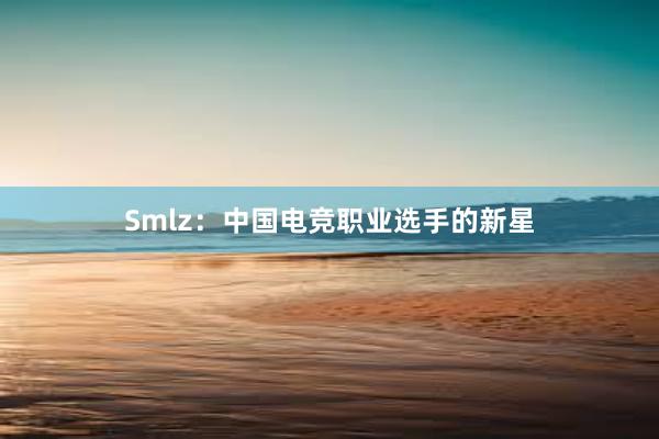 Smlz：中国电竞职业选手的新星