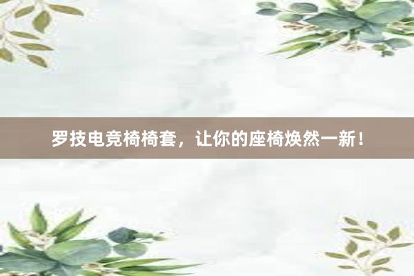 罗技电竞椅椅套，让你的座椅焕然一新！