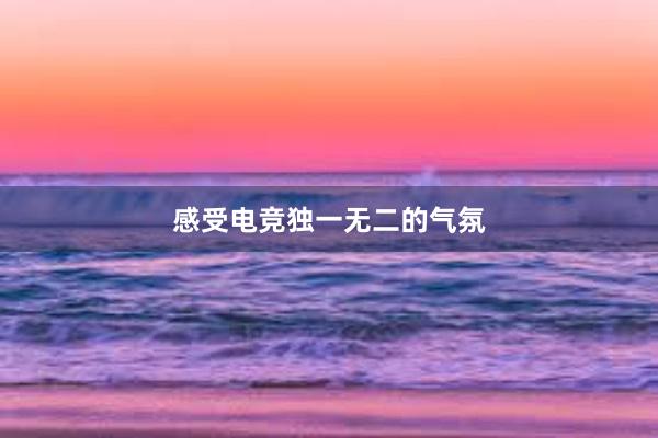 感受电竞独一无二的气氛